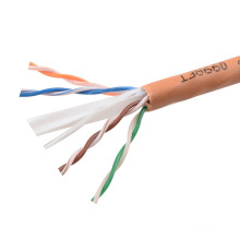 UTP CAT6 LSZH Cabo Fluke Testado Soild Bare Cobre Laranja